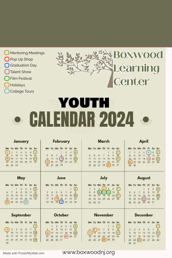 Youth Calender 2024 - Made with PosterMyWall